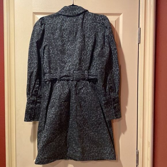 Marissa Webb Collective Green Leopard Dress Size 6 - Picture 4 of 7